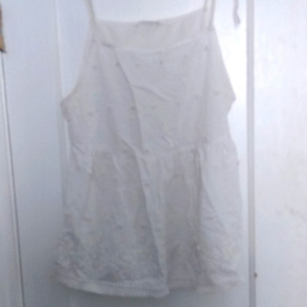 Mango eyelet tank top